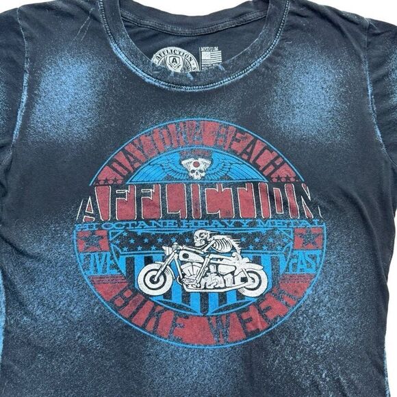 Affliction Womens Bike Week 2017 T-Shirt Size Medium - Picture 5 of 12